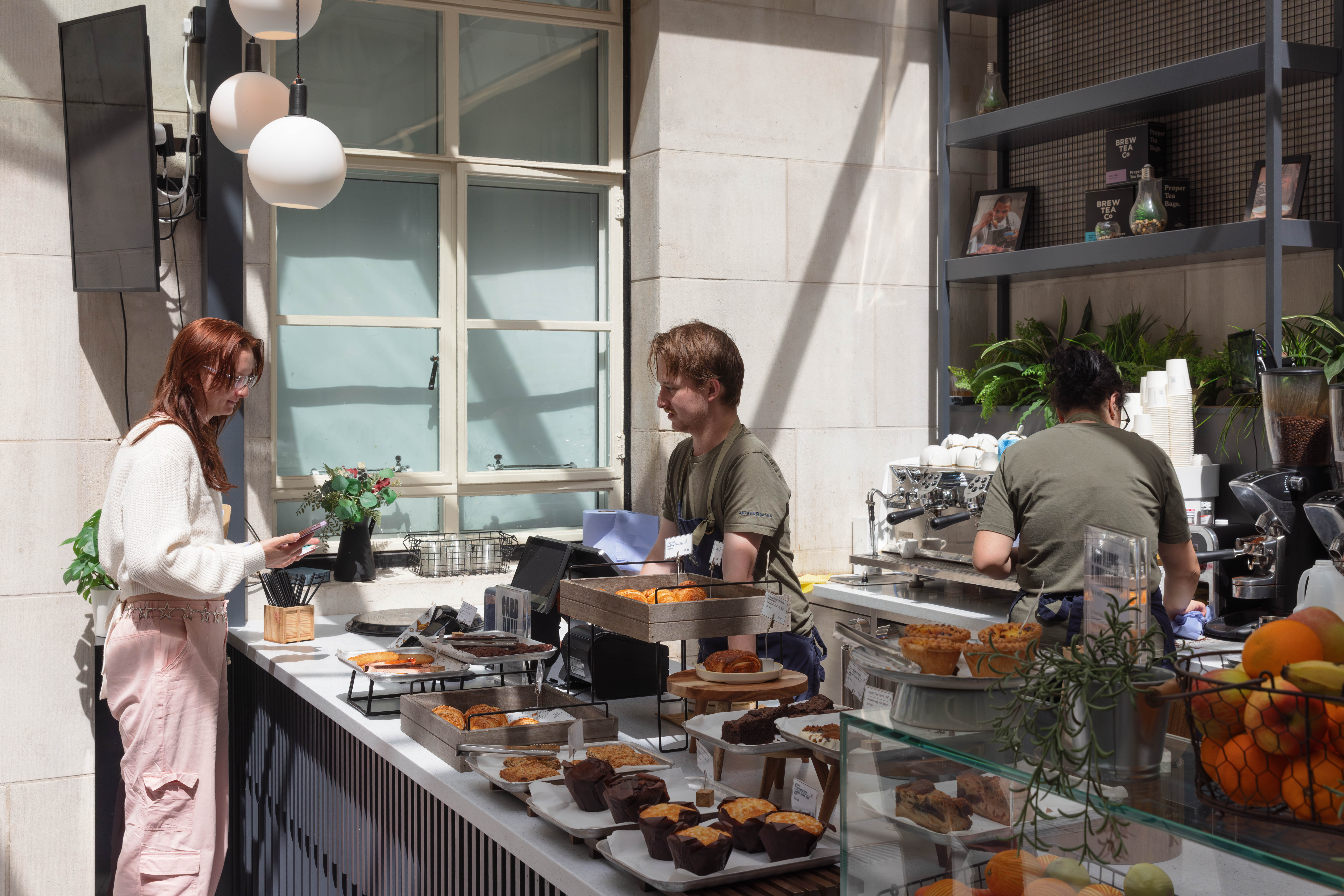 The area has plenty of places to stop for a coffee or lunch 